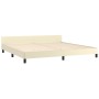 Estructura de cama con cabecero cuero sintético crema 200x200cm de , Camas y somieres - Ref: Foro24-3125471, Precio: 226,99 €...