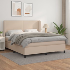 Boxspringbett mit Cappuccino-Kunstledermatratze 180x200cm von , Betten und Lattenroste - Ref: Foro24-3128930, Preis: 683,72 €...