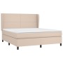 Cama box spring con colchón cuero sintético capuchino 180x200cm de , Camas y somieres - Ref: Foro24-3128930, Precio: 671,96 €...