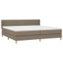 Cama box spring con colchón tela gris taupe 200x200 cm de , Camas y somieres - Ref: Foro24-3130381, Precio: 590,49 €, Descuen...