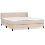 Cama box spring con colchón cuero sintético capuchino 180x200cm de , Camas y somieres - Ref: Foro24-3130678, Precio: 583,93 €...