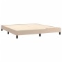 Box spring bed with cappuccino synthetic leather mattress 180x200cm by , Beds and slatted bases - Ref: Foro24-3130678, Price:...