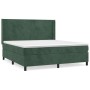 Cama box spring con colchón terciopelo verde oscuro 160x200 cm de , Camas y somieres - Ref: Foro24-3132570, Precio: 580,65 €,...