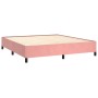 Box spring bed with pink velvet mattress 160x200 cm by , Beds and slatted bases - Ref: Foro24-3132752, Price: 555,35 €, Disco...