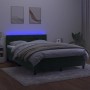 Cama box spring colchón y LED terciopelo verde oscuro 140x200cm de , Camas y somieres - Ref: Foro24-3134468, Precio: 451,43 €...