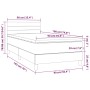 Box spring bed with mattress and LED pink velvet 90x190 cm by , Beds and slatted bases - Ref: Foro24-3134440, Price: 333,32 €...