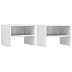 Bedside tables 2 units plywood white 40x30x30 cm by vidaXL, Nightstands - Ref: Foro24-800076, Price: 41,13 €, Discount: %