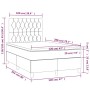 Cama box spring con colchón y LED tela marrón oscuro 120x200 cm de , Camas y somieres - Ref: Foro24-3135664, Precio: 441,31 €...