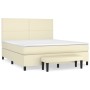 Cama box spring con colchón cuero sintético crema 180x200 cm de , Camas y somieres - Ref: Foro24-3137559, Precio: 686,08 €, D...