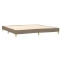 Box spring bed with taupe gray fabric mattress 200x200 cm by , Beds and slatted bases - Ref: Foro24-3140485, Price: 581,55 €,...