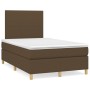 Cama box spring con colchón tela marrón oscuro 120x200 cm de , Camas y somieres - Ref: Foro24-3142164, Precio: 414,43 €, Desc...