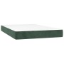 Cama box spring con colchón terciopelo verde oscuro 120x200 cm de , Camas y somieres - Ref: Foro24-3142896, Precio: 442,36 €,...