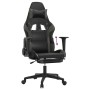 Gaming-Stuhl mit Fußstütze aus schwarzgrauem Kunstleder von , Gaming-Stühle - Ref: Foro24-3143768, Preis: 146,95 €, Rabatt: %