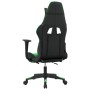 Gaming chair with footrest black green synthetic leather by , Gaming chairs - Ref: Foro24-3143702, Price: 117,65 €, Discount: %