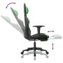 Gaming chair with footrest black green synthetic leather by , Gaming chairs - Ref: Foro24-3143702, Price: 117,65 €, Discount: %