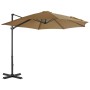 Cantilever parasol with taupe aluminum pole 300 cm by vidaXL, Umbrellas - Ref: Foro24-44623, Price: 124,91 €, Discount: %