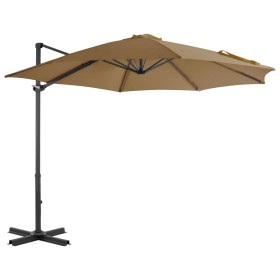 Cantilever parasol with taupe aluminum pole 300 cm by vidaXL, Umbrellas - Ref: Foro24-44623, Price: 231,05 €, Discount: %