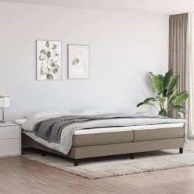 Box spring bed with taupe gray fabric mattress 200x200 cm by , Beds and slatted bases - Ref: Foro24-3144105, Price: 573,62 €,...