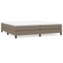 Cama box spring con colchón tela gris taupe 200x200 cm de , Camas y somieres - Ref: Foro24-3144105, Precio: 573,62 €, Descuen...