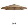 Cantilever parasol with taupe aluminum pole 300 cm by vidaXL, Umbrellas - Ref: Foro24-44623, Price: 124,91 €, Discount: %