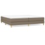 Box spring bed with taupe gray fabric mattress 200x200 cm by , Beds and slatted bases - Ref: Foro24-3144203, Price: 525,14 €,...