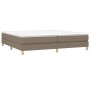 Cama box spring con colchón tela gris taupe 200x200 cm de , Camas y somieres - Ref: Foro24-3144203, Precio: 553,21 €, Descuen...