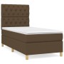 Cama box spring con colchón tela marrón oscuro 80x200 cm de , Camas y somieres - Ref: Foro24-3142532, Precio: 328,56 €, Descu...