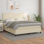 Cama box spring con colchón cuero sintético crema 160x200 cm de , Camas y somieres - Ref: Foro24-3142733, Precio: 591,61 €, D...