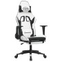 Gaming chair with footrest white black synthetic leather by , Gaming chairs - Ref: Foro24-3143709, Price: 149,57 €, Discount: %