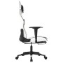 Gaming chair with footrest white black synthetic leather by , Gaming chairs - Ref: Foro24-3143709, Price: 149,57 €, Discount: %