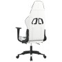 Gaming chair with footrest white black synthetic leather by , Gaming chairs - Ref: Foro24-3143709, Price: 149,57 €, Discount: %