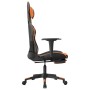 Gaming-Stuhl mit Massage und Fußstütze aus schwarz-orangefarbenem Kunstleder von , Gaming-Stühle - Ref: Foro24-345463, Preis:...