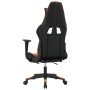 Gaming-Stuhl mit Massage und Fußstütze aus schwarz-orangefarbenem Kunstleder von , Gaming-Stühle - Ref: Foro24-345463, Preis:...