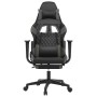 Gaming-Stuhl mit Massage und Fußstütze aus schwarzgrauem Kunstleder von , Gaming-Stühle - Ref: Foro24-345526, Preis: 146,76 €...