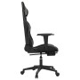 Gaming chair with massage and footrest in black gray synthetic leather by , Gaming chairs - Ref: Foro24-345526, Price: 146,95...