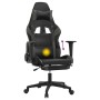 Gaming chair with massage and footrest in black gray synthetic leather by , Gaming chairs - Ref: Foro24-345526, Price: 146,95...