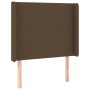 Headboard with dark brown fabric ears 103x16x118/128 cm by , Headboards and footboards - Ref: Foro24-3119293, Price: 76,17 €,...