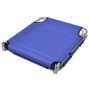 Folding steel lounger with head cushion blue steel by , Loungers - Ref: Foro24-41481, Price: 64,15 €, Discount: %