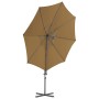 Cantilever umbrella with a steel post in gray taupe, 300 cm. by vidaXL, Umbrellas - Ref: Foro24-44631, Price: 150,99 €, Disco...