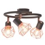 Ceiling lamp with 3 E14 black and copper bulbs by , ceiling lights - Ref: Foro24-244390, Price: 39,14 €, Discount: %