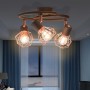 Ceiling lamp with 3 E14 black and copper bulbs by , ceiling lights - Ref: Foro24-244390, Price: 39,14 €, Discount: %