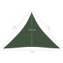 Dark green HDPE sail awning 160 g/m² 3x3x3 m by , Umbrellas - Ref: Foro24-311472, Price: 26,99 €, Discount: %