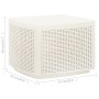 Mesa de jardín plástico blanco 53x53x40 cm de , Mesas de jardín - Ref: Foro24-315856, Precio: 49,97 €, Descuento: %