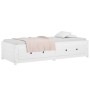 Solid white pine wood sofa bed 80x200 cm by , Beds and slatted bases - Ref: Foro24-821585, Price: 268,03 €, Discount: %