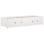 Solid white pine wood sofa bed 80x200 cm by , Beds and slatted bases - Ref: Foro24-821585, Price: 268,03 €, Discount: %