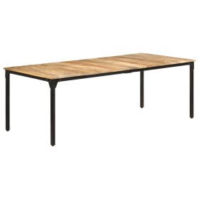 Rough mango wood dining table 220x100x76 cm by , Kitchen and dining tables - Ref: Foro24-321977, Price: 425,41 €, Discount: %