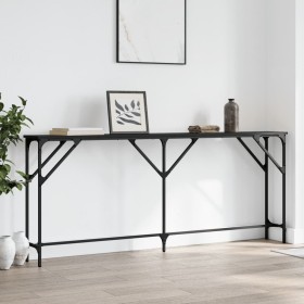 Black engineered wood console table 180x23x75 cm by , Side tables - Ref: Foro24-837767, Price: 74,90 €, Discount: %