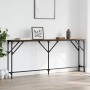 Oak brown engineered wood console table 180x23x75 cm by , Side tables - Ref: Foro24-837771, Price: 59,24 €, Discount: %