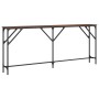 Oak brown engineered wood console table 180x23x75 cm by , Side tables - Ref: Foro24-837771, Price: 66,99 €, Discount: %