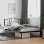 Bed frame with black metal headboard 100x200 cm by , Beds and slatted bases - Ref: Foro24-373784, Price: 67,80 €, Discount: %